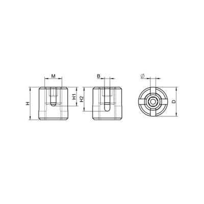 Клемма крестовая для стального троса D=4 mm, A4, (